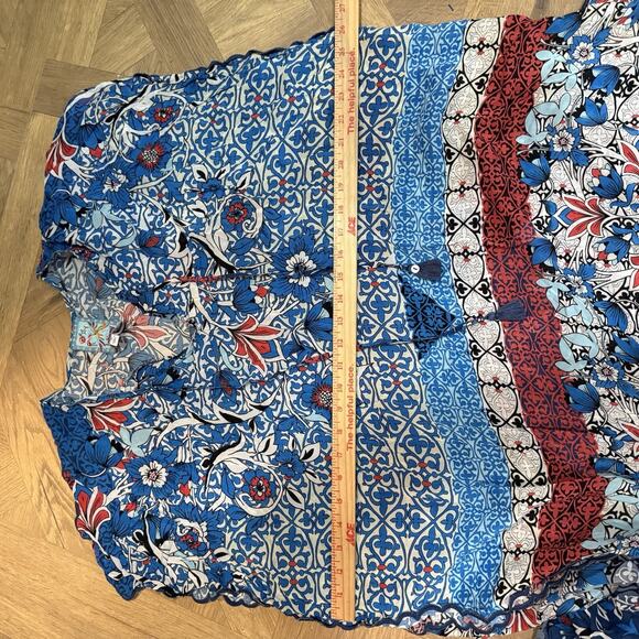 Johnny Was Colorful Floral Boho Tunic Dress Cover Up Women’s Size XS Oversized - Picture 8 of 10